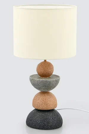 Super Prix Lampe à poser 'Noela' gris et beige